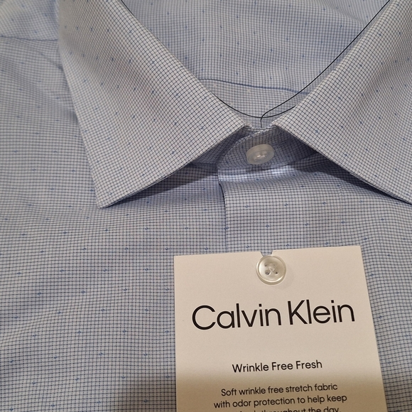 Calvin Klein Men's Blue Dress Shirt - Picture 3 of 5